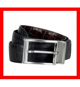 New Nike Golf Belt Crocodile Embossed Reversible Black Brown 32 34 36 38 40 $65