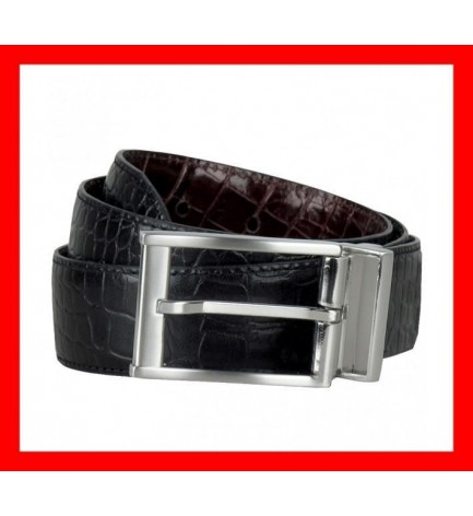New Nike Golf Belt Crocodile Embossed Reversible Black Brown 32 34 36 38 40 $65