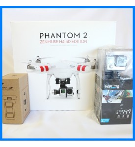 DJI Phantom2 + H4-3D Extra Battery with Gopro Hero 4 Black 4K Ultra HD Video