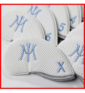 2015 Miura Golf Iron Headcover Full Set Authentic11 Pc White SkyBlue 3I~P/A/S/X