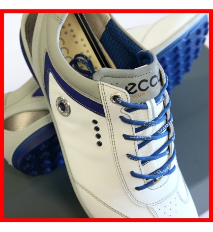 2015 New Ecco Mens Golf Shoes BIOM Zero Plus WHITE / ROYAL EU 40 41 42 43 $200