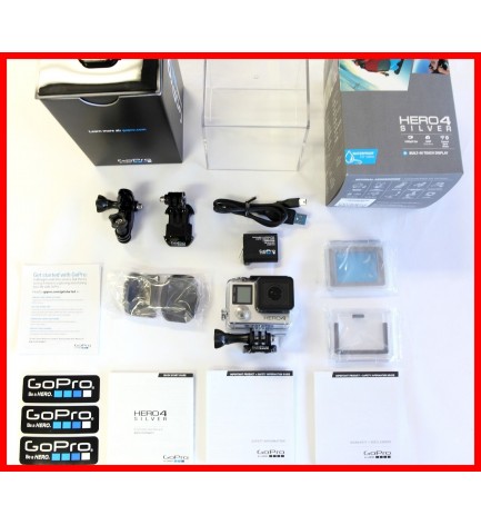 New Gopro HERO4 Silver Lcd TOUCH SCREEN 1080p60 Wi-Fi Waterproof CHDHY-401 $400