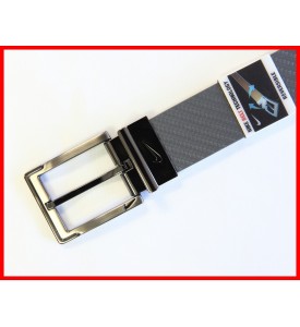 New NIKE GOLF BELT Carbon Fiber Textured Reversible Grey White 32 34 36 38 40