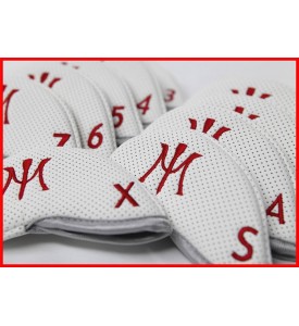 2015 Miura Golf Iron Headcover Full Set Authentic11 Pc White Red 3I~P/A/S/X