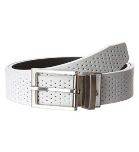 New NIKE GOLF BELT PERFORATED REVERSIBLE - WHITE / BLACK