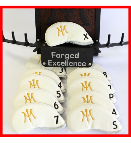 Miura Golf Magnetic Iron Headcover Full Set Authentic 11 Pc White 3I~P/A/S/X 